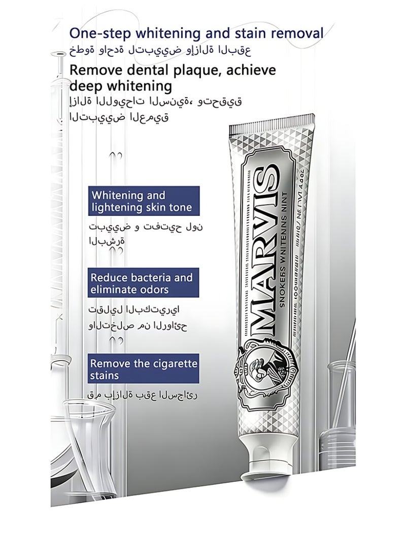 Marvis Whitening Mint Toothpaste - 85ml/4.4 Oz With Xylitol | Fresh Breath & Brighter Teeth - Image 4
